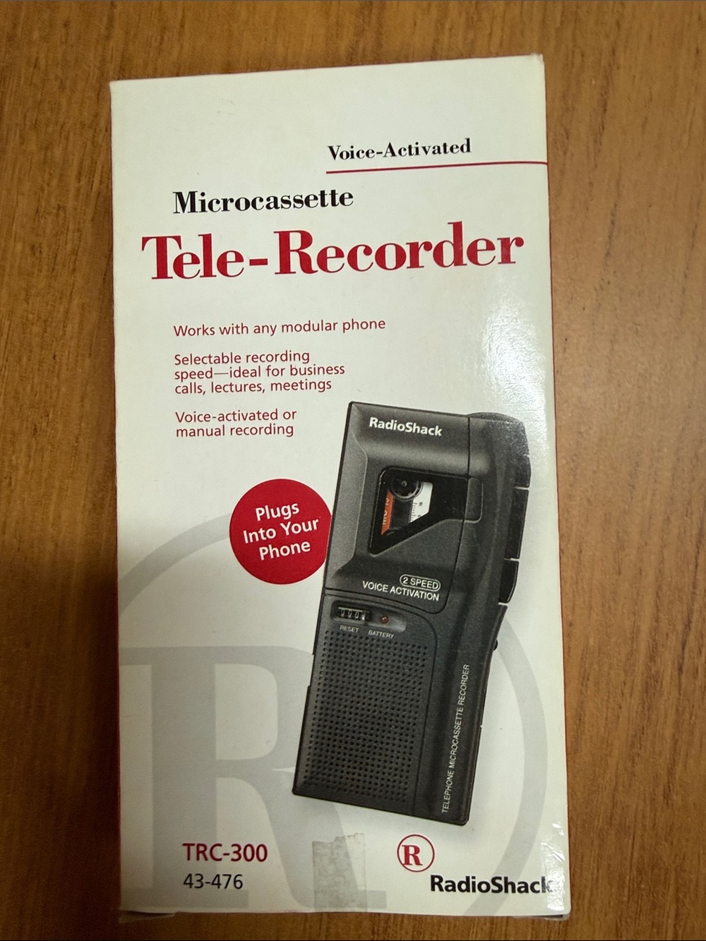 RadioShack TRC-300 Microcassette Tele-Recorder - Black
